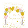 Fun Creation Ευχετήρια Κάρτα Petite Γάμου Καρδιές Μπαλόνια (14 x11,5 cm)