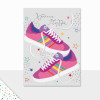Fun Creation Ευχετήρια Κάρτα Γενεθλίων Laura Χρόνια Πολλά Ρόζ Sneakers (13.5 x 16.5)