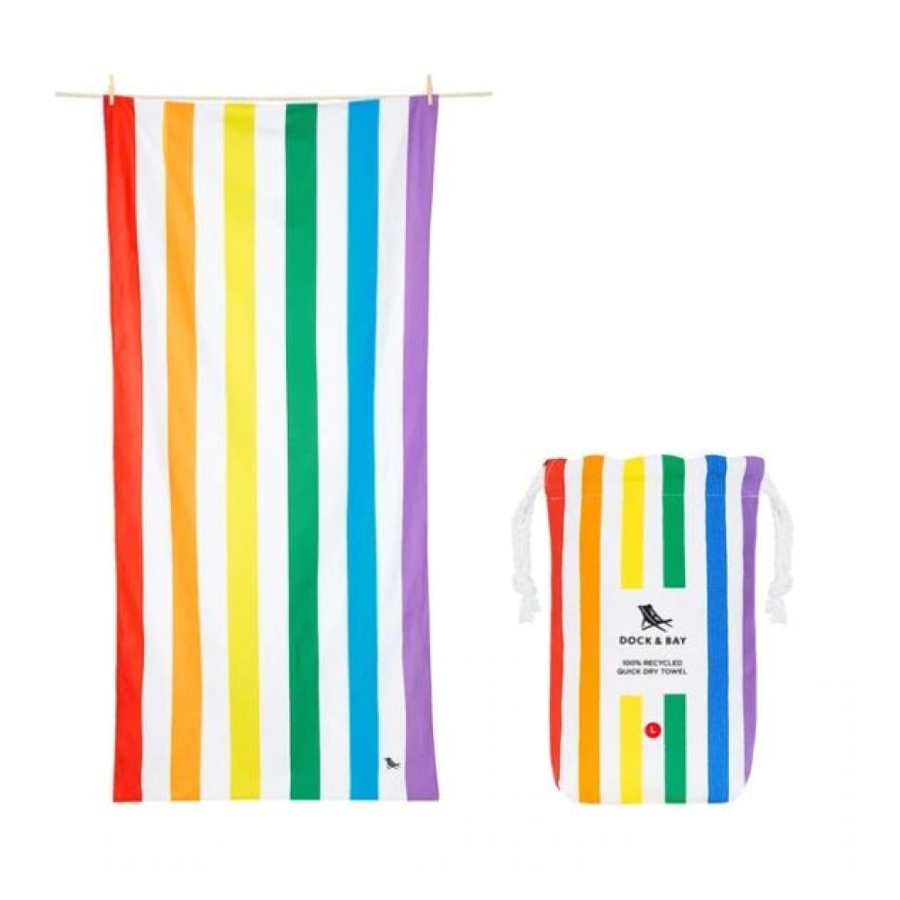 Dock & Bay Cabana Πετσέτα Θαλάσσης Μικροΐνών 200 x 90 cm - Rainbow Skies