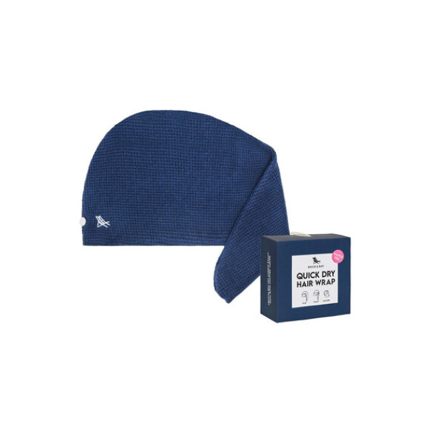 Dock & Bay Πετσέτα Μαλλιών με ελαφριά πικέ ύφανση 63x26cm - Nautical Navy