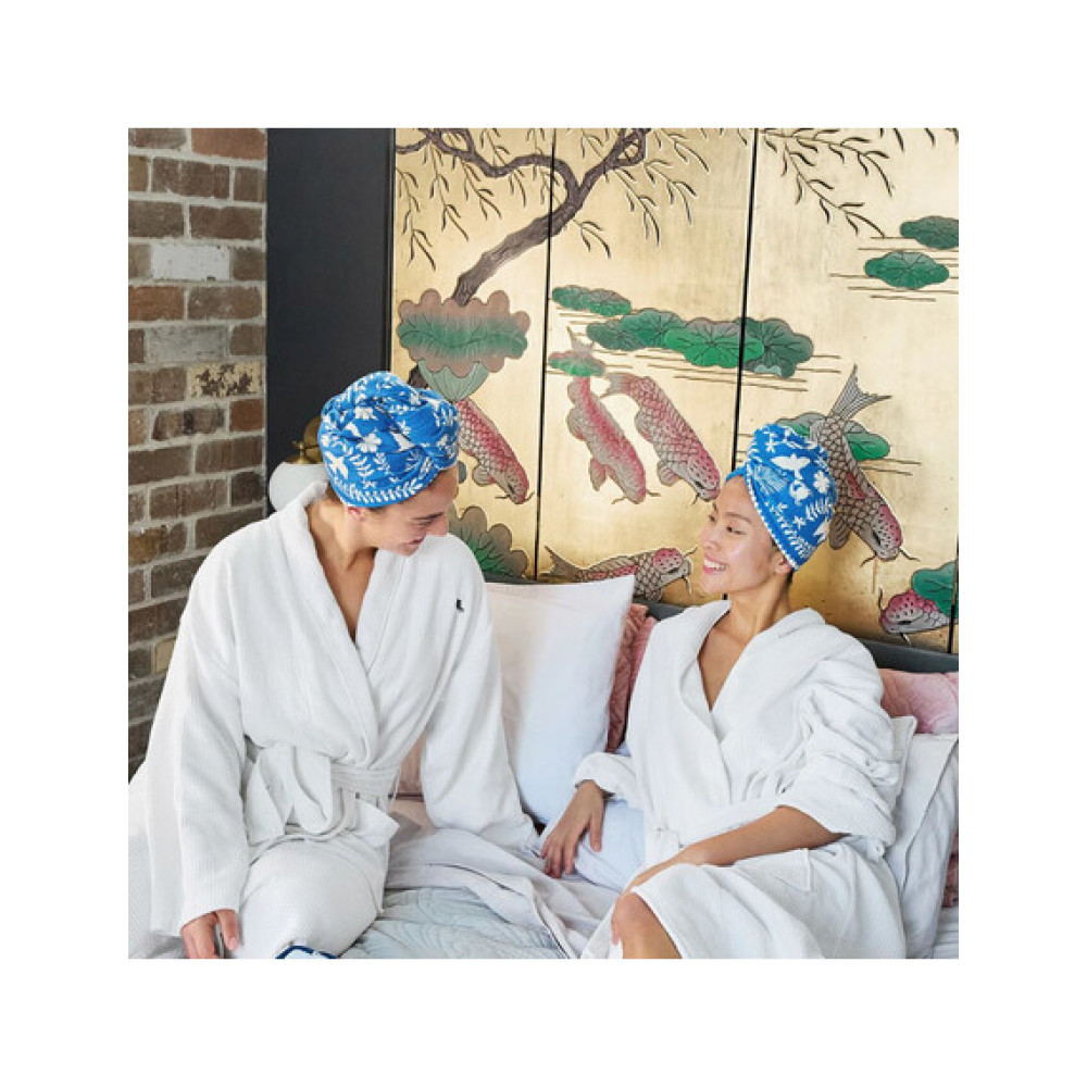 Dock & Bay Πετσέτα Μαλλιών με ελαφριά πικέ ύφανση 63x26cm - Serene Songbird