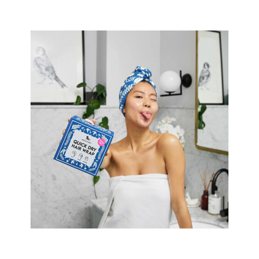 Dock & Bay Πετσέτα Μαλλιών με ελαφριά πικέ ύφανση 63x26cm - Serene Songbird