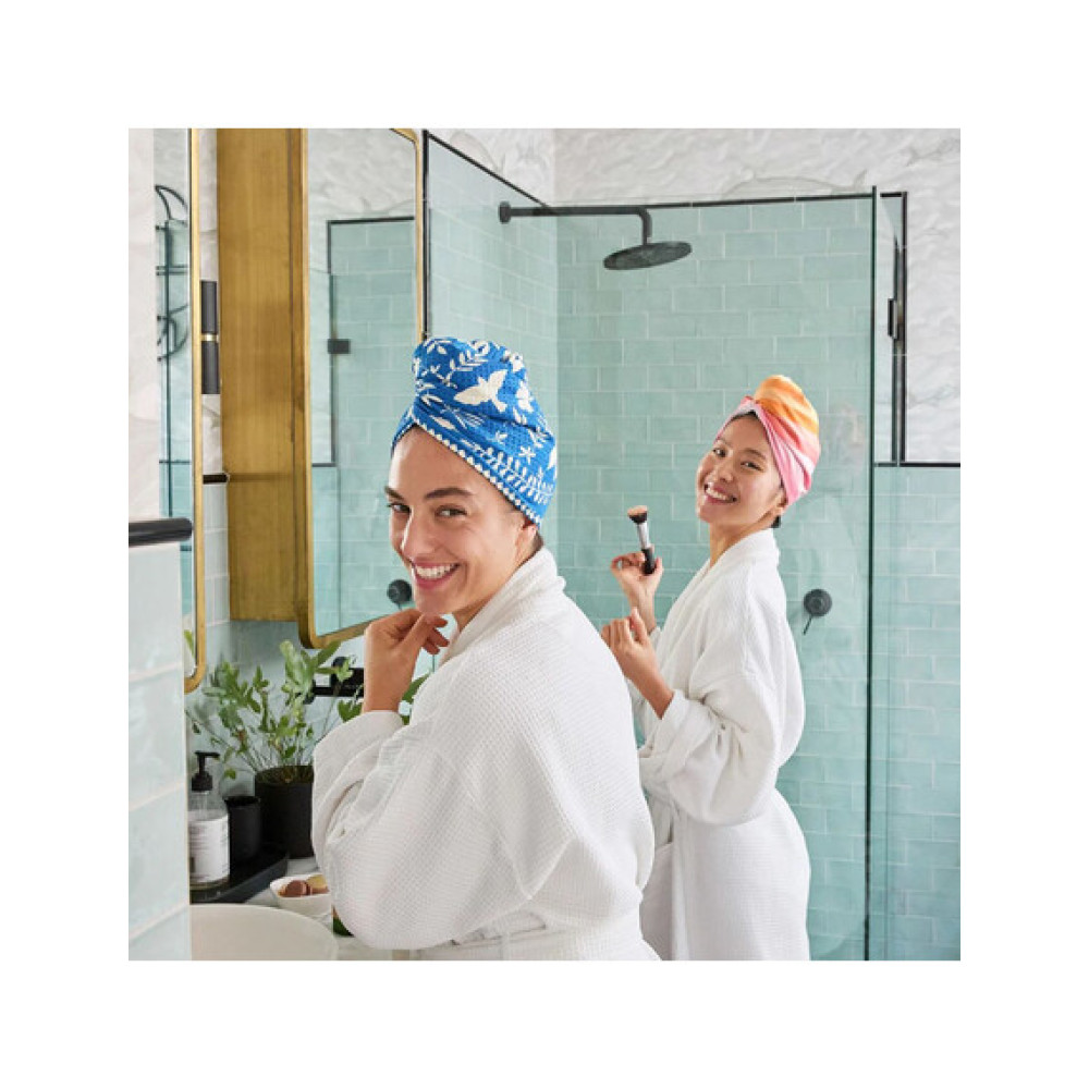 Dock & Bay Πετσέτα Μαλλιών με ελαφριά πικέ ύφανση 63x26cm - Serene Songbird