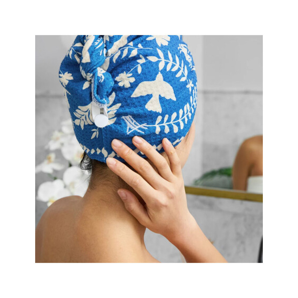 Dock & Bay Πετσέτα Μαλλιών με ελαφριά πικέ ύφανση 63x26cm - Serene Songbird