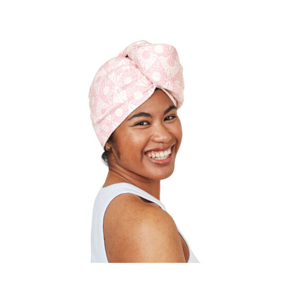 Dock & Bay Πετσέτα Μαλλιών με ελαφριά πικέ ύφανση 63x26cm - Diamond Pink