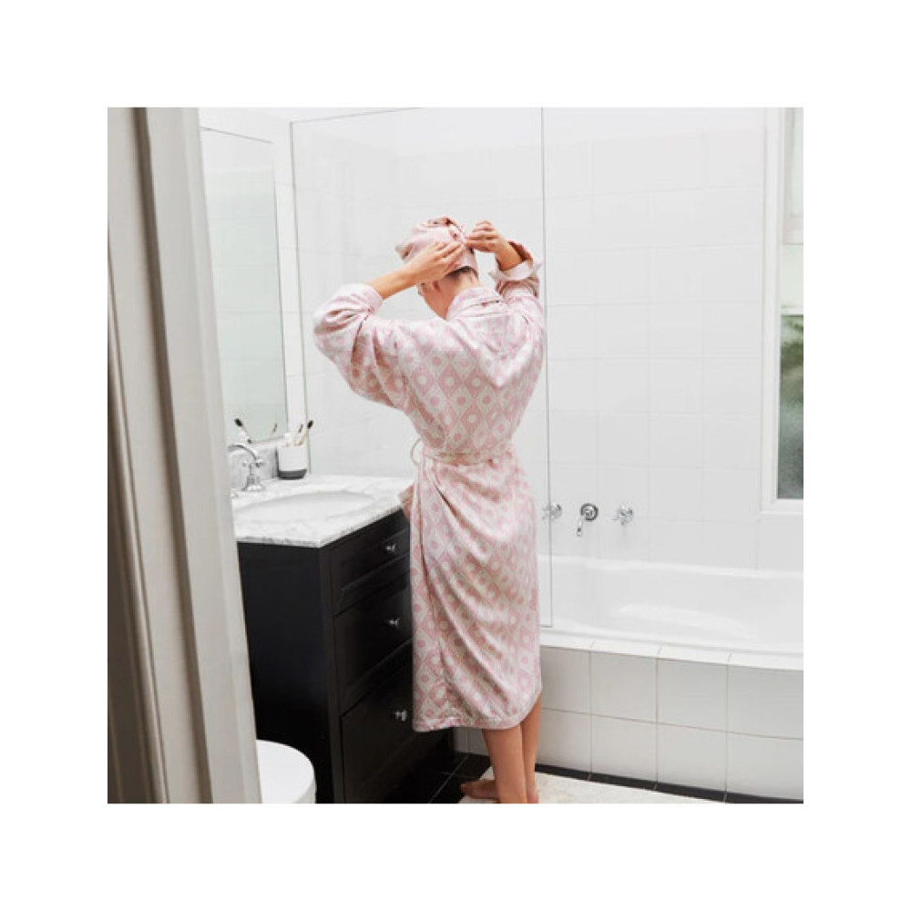 Dock & Bay Πετσέτα Μαλλιών με ελαφριά πικέ ύφανση 63x26cm - Diamond Pink