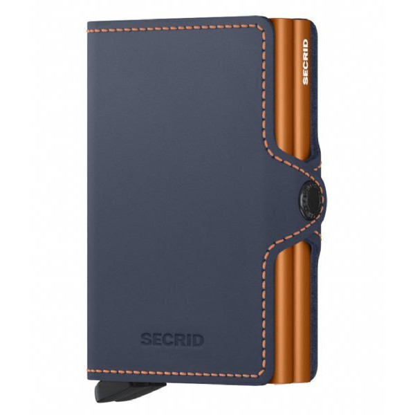 Secrid Twinwallet Πορτοφόλι Matte (Night Blue-Orange)