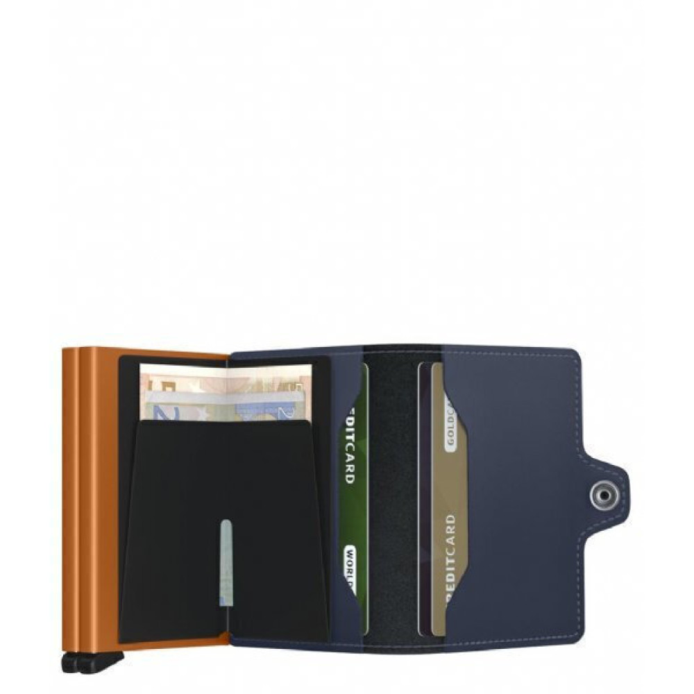 Secrid Twinwallet Πορτοφόλι Matte (Night Blue-Orange)