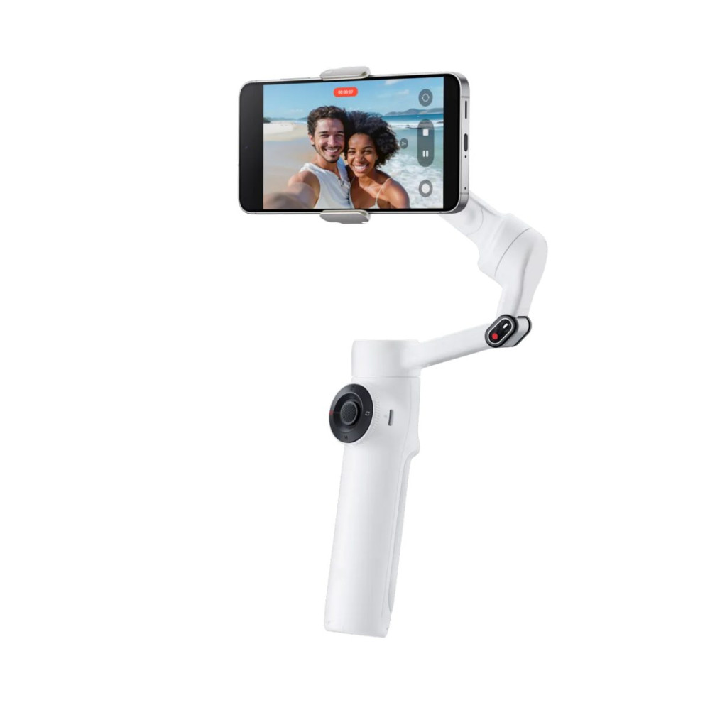Insta360 Flow 2 AI Tracker Bundle White – A.I. Powered Gimbal Stabilizer for Smartphone (Summit White)