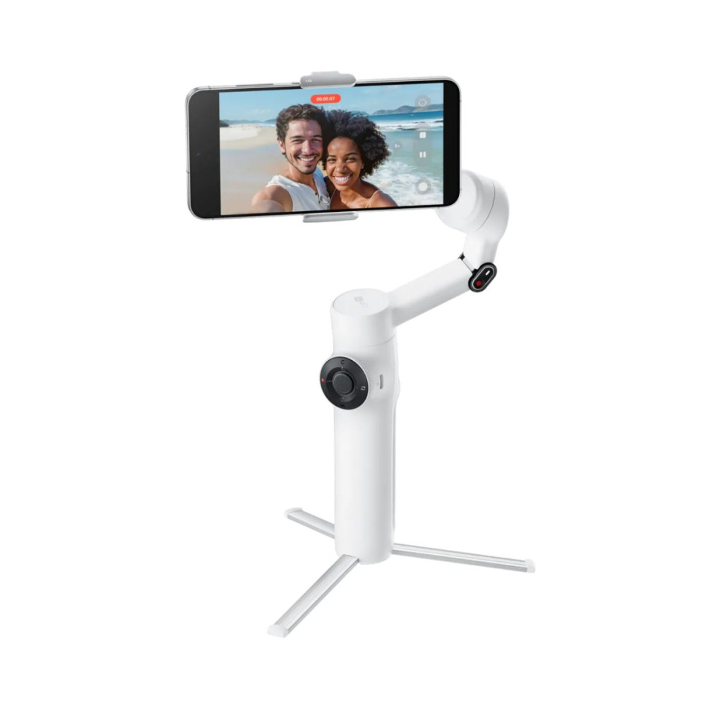 Insta360 Flow 2 AI Tracker Bundle White – A.I. Powered Gimbal Stabilizer for Smartphone (Summit White)