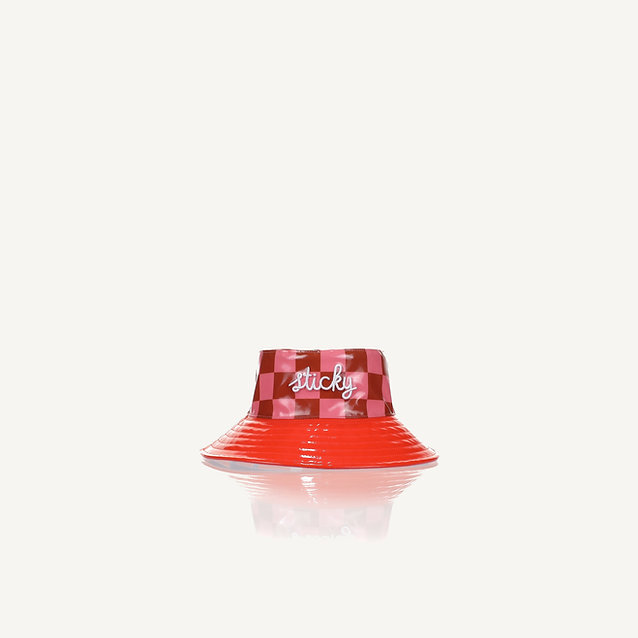 Sticky Lemon Checkerboard Καπέλο Βροχής (willow brown - flower pink)