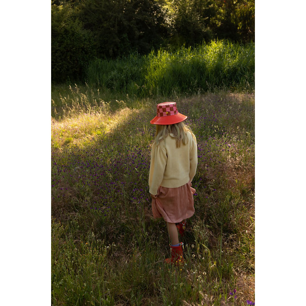 Sticky Lemon Checkerboard Καπέλο Βροχής (willow brown - flower pink)