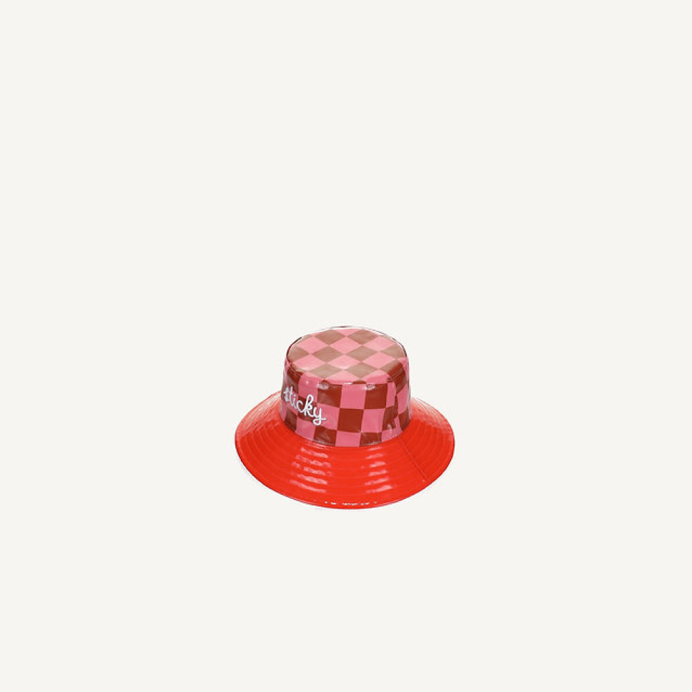 Sticky Lemon Checkerboard Καπέλο Βροχής (willow brown - flower pink)