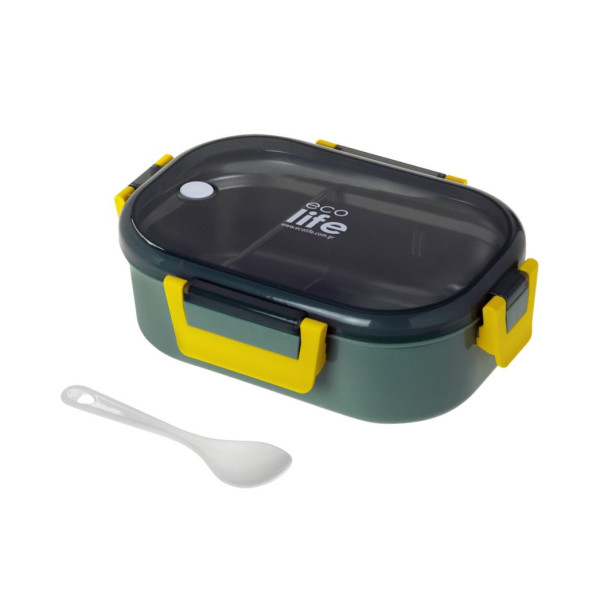 EcoLife Φαγητοδοχείο 900ml Με Χώρισμα Forrest Green