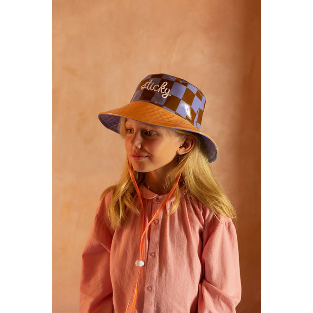 Sticky Lemon Checkerboard Καπέλο Βροχής (soil green - blooming purple)