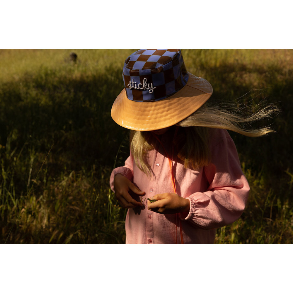 Sticky Lemon Checkerboard Καπέλο Βροχής (soil green - blooming purple)