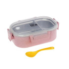 EcoLife Φαγητοδοχείο 900ml Με Χώρισμα Light Pink
