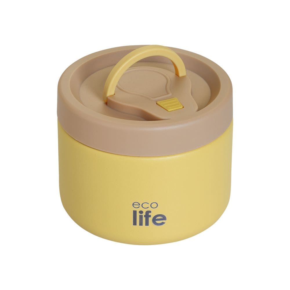 EcoLife Στρογγυλό Θερμός Φαγητού 650ml Κίτρινο