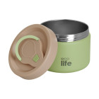 EcoLife Στρογγυλό Θερμός Φαγητού 650ml Πράσινο