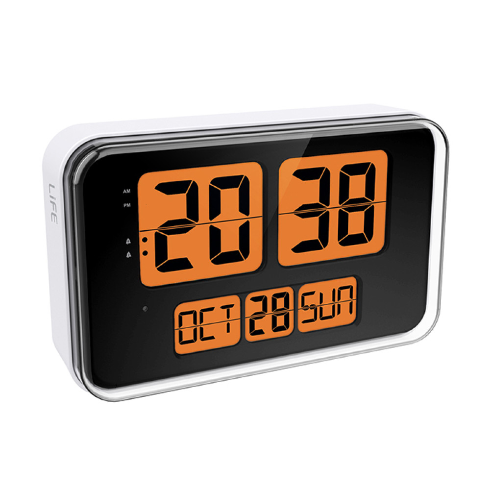 Life Wall Flip Επιτοίχιο ψηφιακό ρολόι & ημερολόγιο με οθόνη LCD και retro flip design