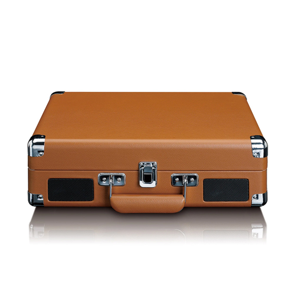 Lenco Classic Phono TT-10BN Πικάπ με ενσωματωμένα ηχεία 3W και βαλίτσα μεταφοράς (Καφέ)