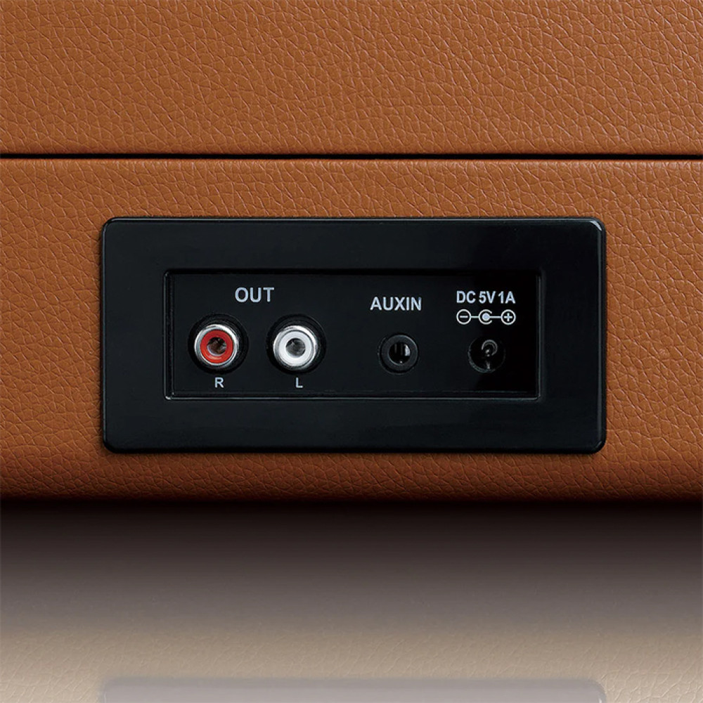 Lenco Classic Phono TT-10BN Πικάπ με ενσωματωμένα ηχεία 3W και βαλίτσα μεταφοράς (Καφέ)