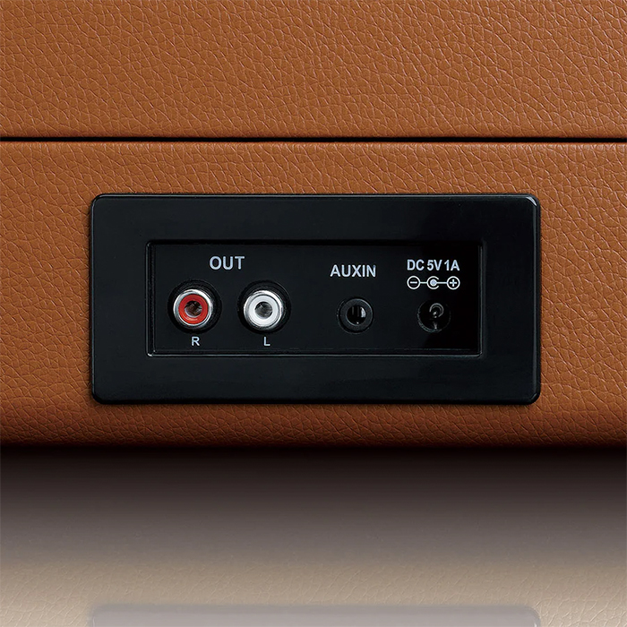 Lenco Classic Phono TT-10BN Πικάπ με ενσωματωμένα ηχεία 3W και βαλίτσα μεταφοράς (Καφέ)