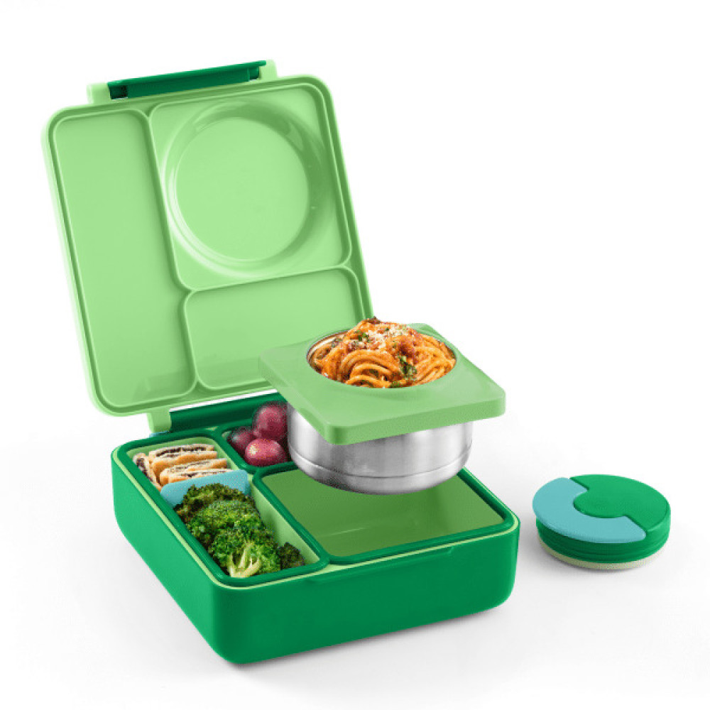 OmieBox Φαγητοδοχείο με 2 Ζώνες Θερμοκρασίας 1.35lt (Green Apple)