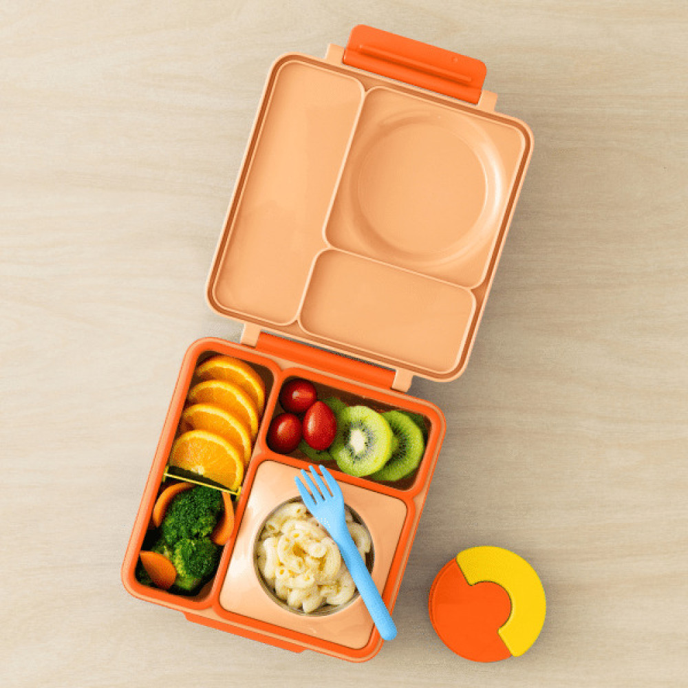 OmieBox Φαγητοδοχείο με 2 Ζώνες Θερμοκρασίας 1.35lt (Poppy Orange)