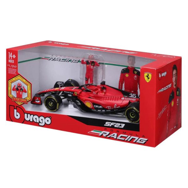 Bburago Race - Scuderia Ferrari SF-23 with Driver #16 Charles Leclerc 1/24