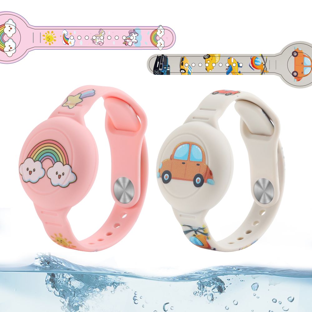 Tech-Protect Smooth For Kids Θήκες Καρπού Σιλικόνης για AirTag (2 τμχ)