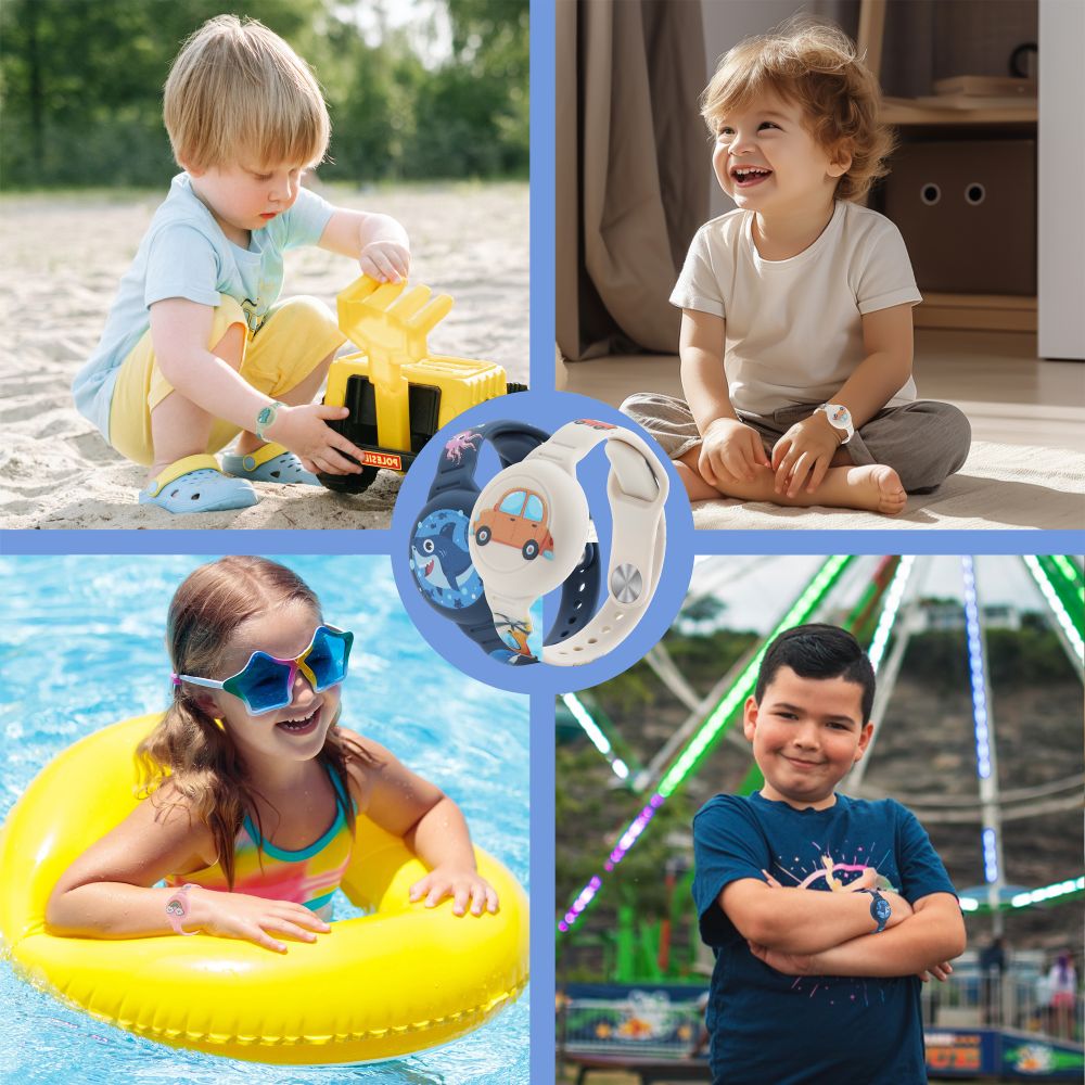 Tech-Protect Smooth For Kids Θήκες Καρπού Σιλικόνης για AirTag (2 τμχ)