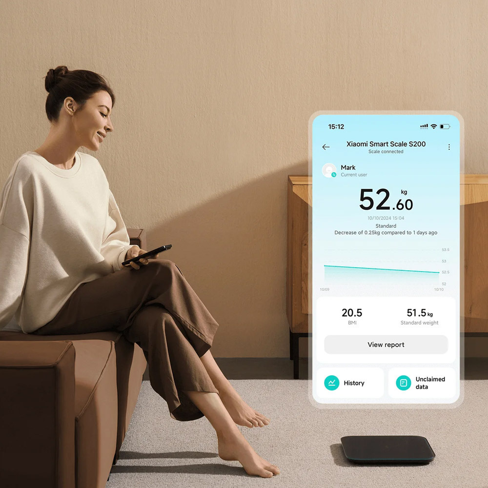 Xiaomi Mi Body Smart Scale S200 Ζυγαριά (BHR9239GL) (Dark Grey)