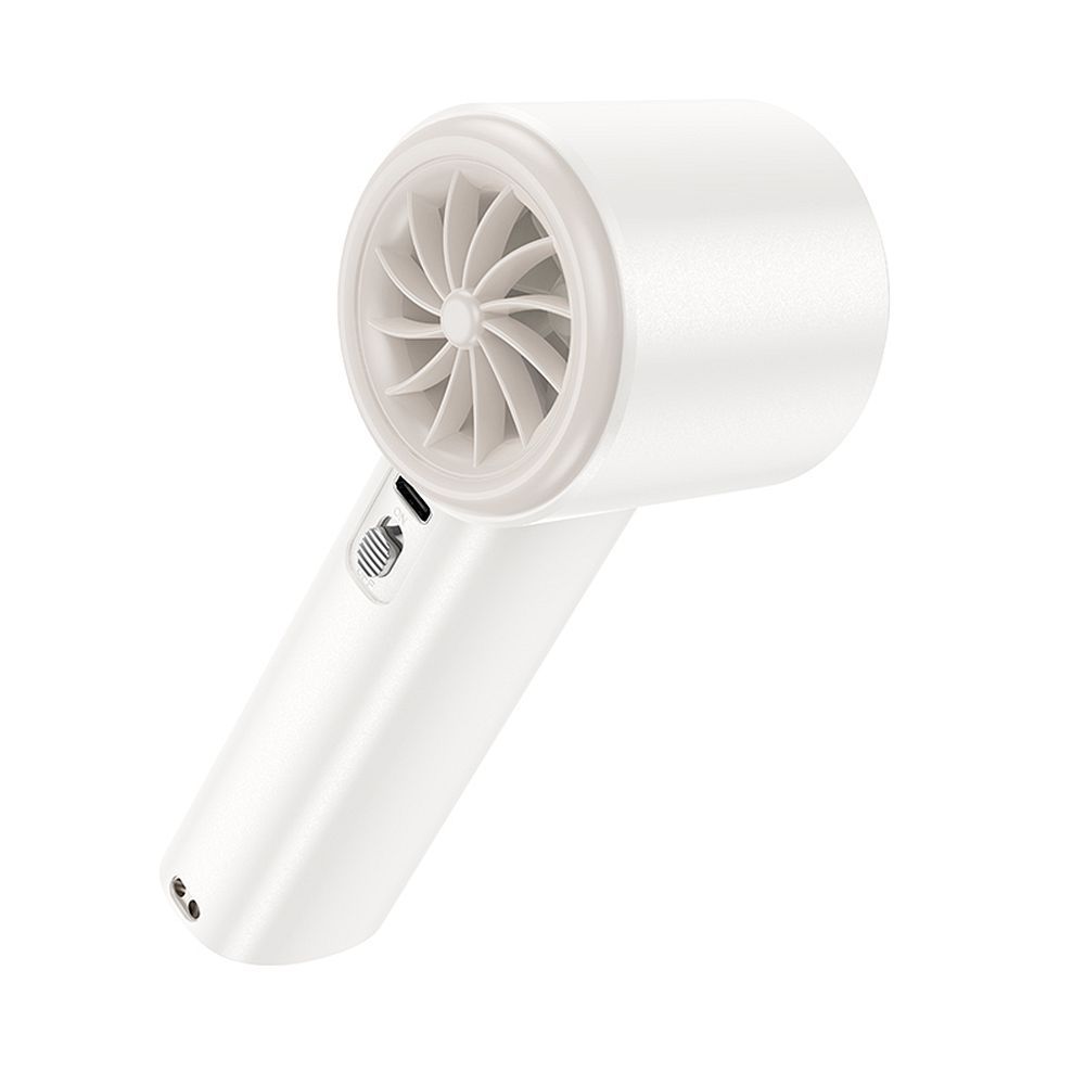 Hoco HX64 high speed Επαναφορτιζόμενο Ανεμιστηράκι Χειρός (Λευκό)