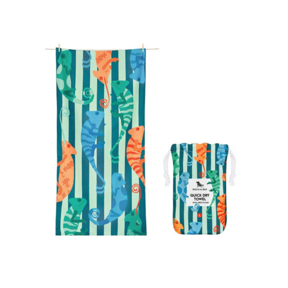 Dock & Bay Παιδική Πετσέτα Θαλάσσης Μικροΐνών 130 x 70 cm - Karma Chameleon