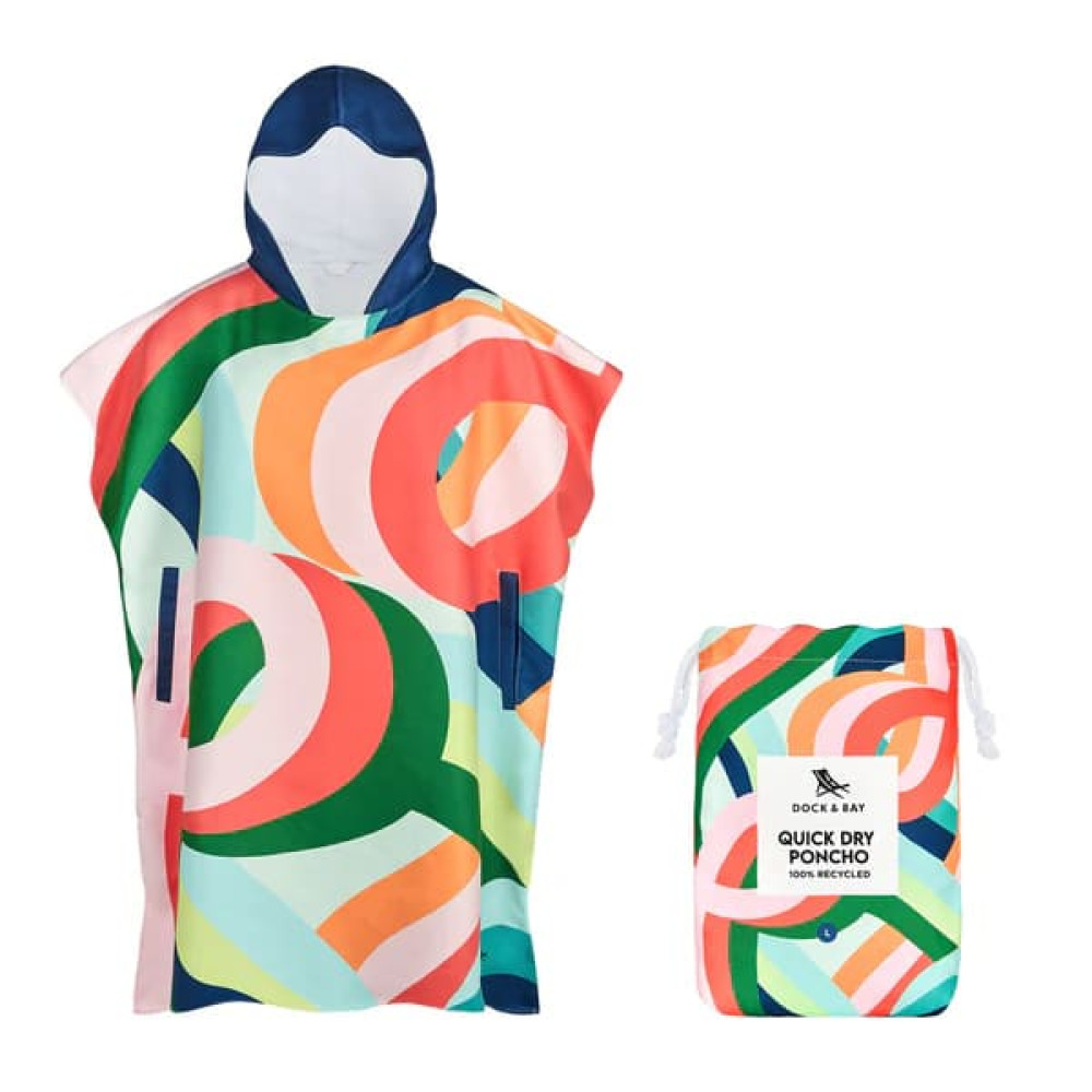 Dock & Bay Πόντσο Ενηλίκων Μικροΐνών 70 x 90 cm - Fruit Loops