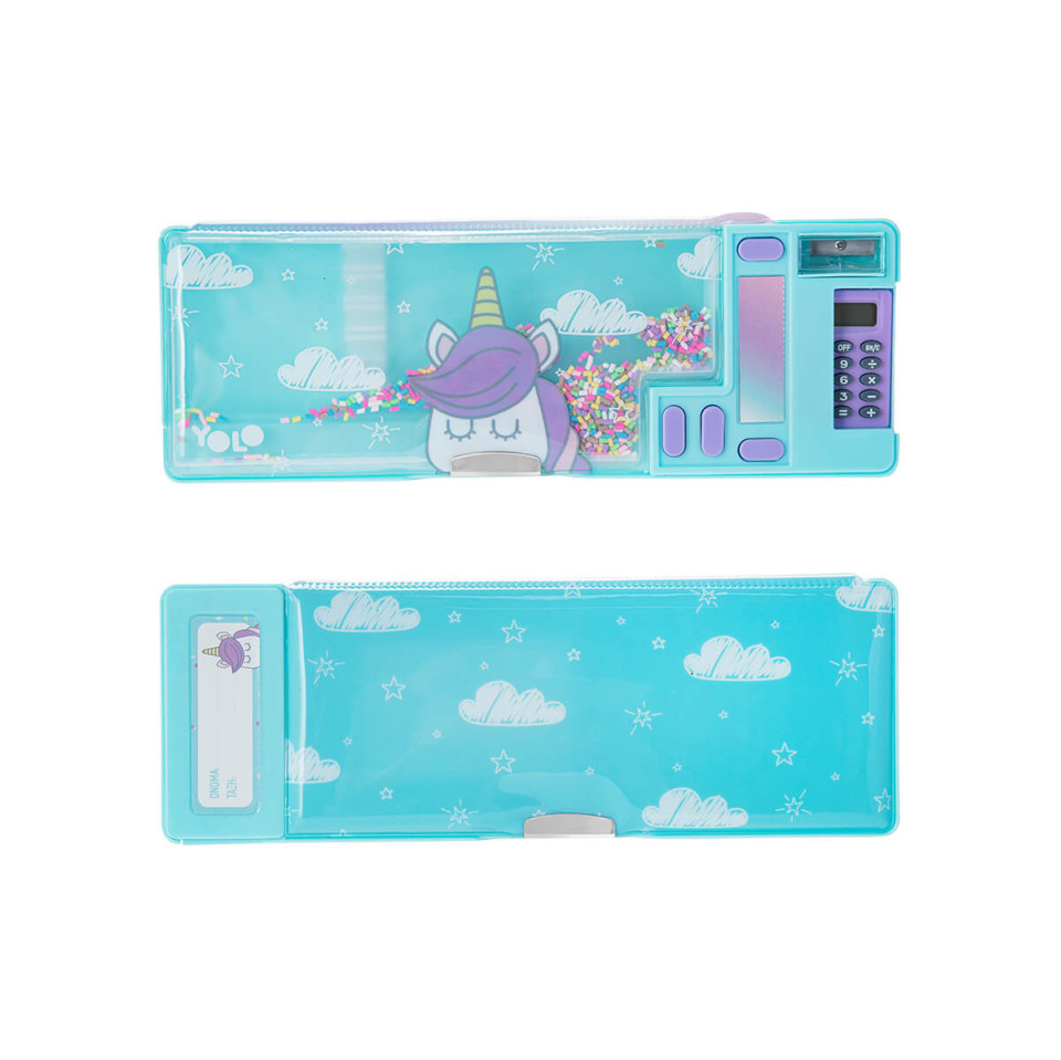 Retro Κασετίνα Unicorn With Clouds