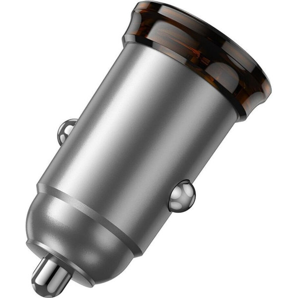 Hoco NZ16A Φορτιστής αυτοκινήτου USB A + USB C QC3.0 PD 3A 43W + καλώδιο USB C σε Lightning (Gray)