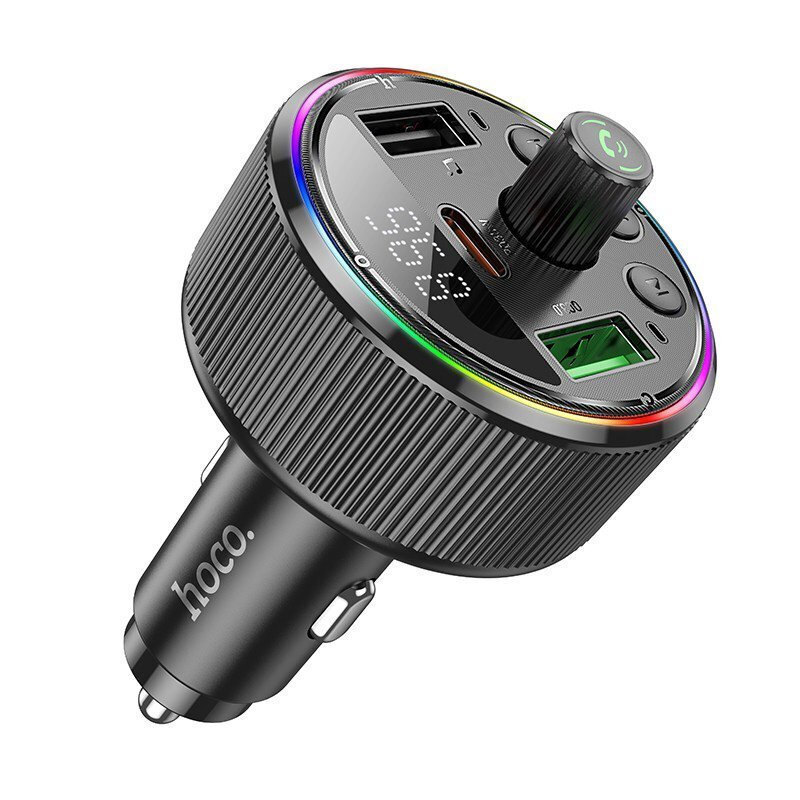 Hoco E82 Bluetooth Transmitter 2 x USB A + USB C QC3.0 PD 30W (Μαύρο)