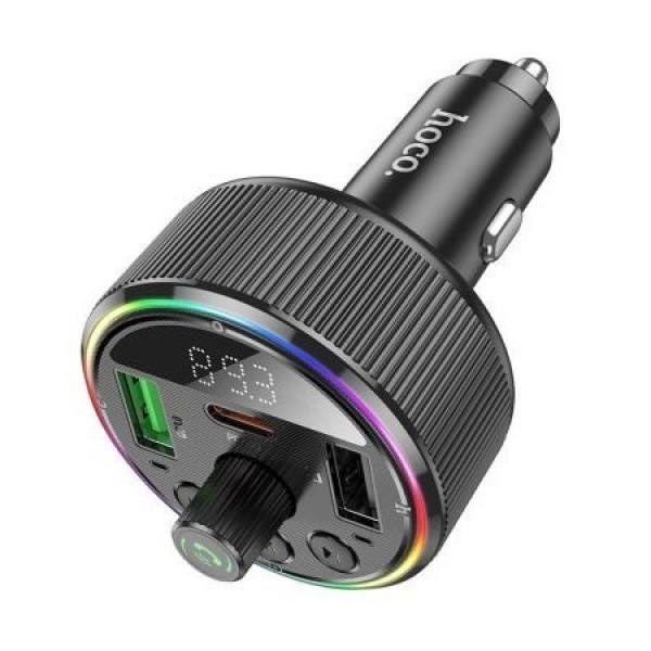 Hoco E82 Bluetooth Transmitter 2 x USB A + USB C QC3.0 PD 30W (Μαύρο)