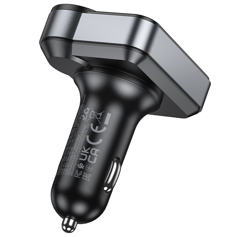 Hoco E86 Bluetooth Transmitter 2 x USB A + USB C QC3.0 PD 48W (Μαύρο)