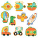 Djeco 10 Παζλ με 2 Κομμάτια Οχήματα και Mεταφορικά Mέσα