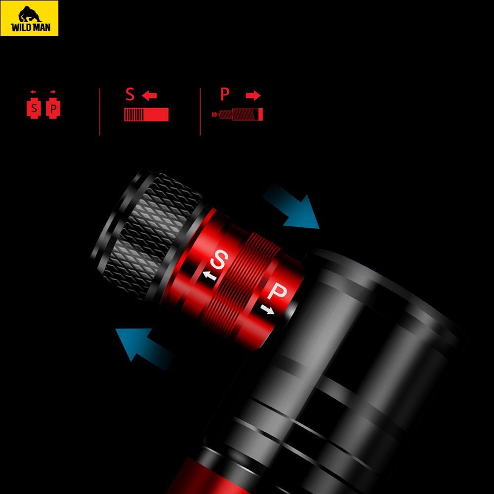 WildMan GK8 τρόμπα ποδηλάτου (Μαύρο)