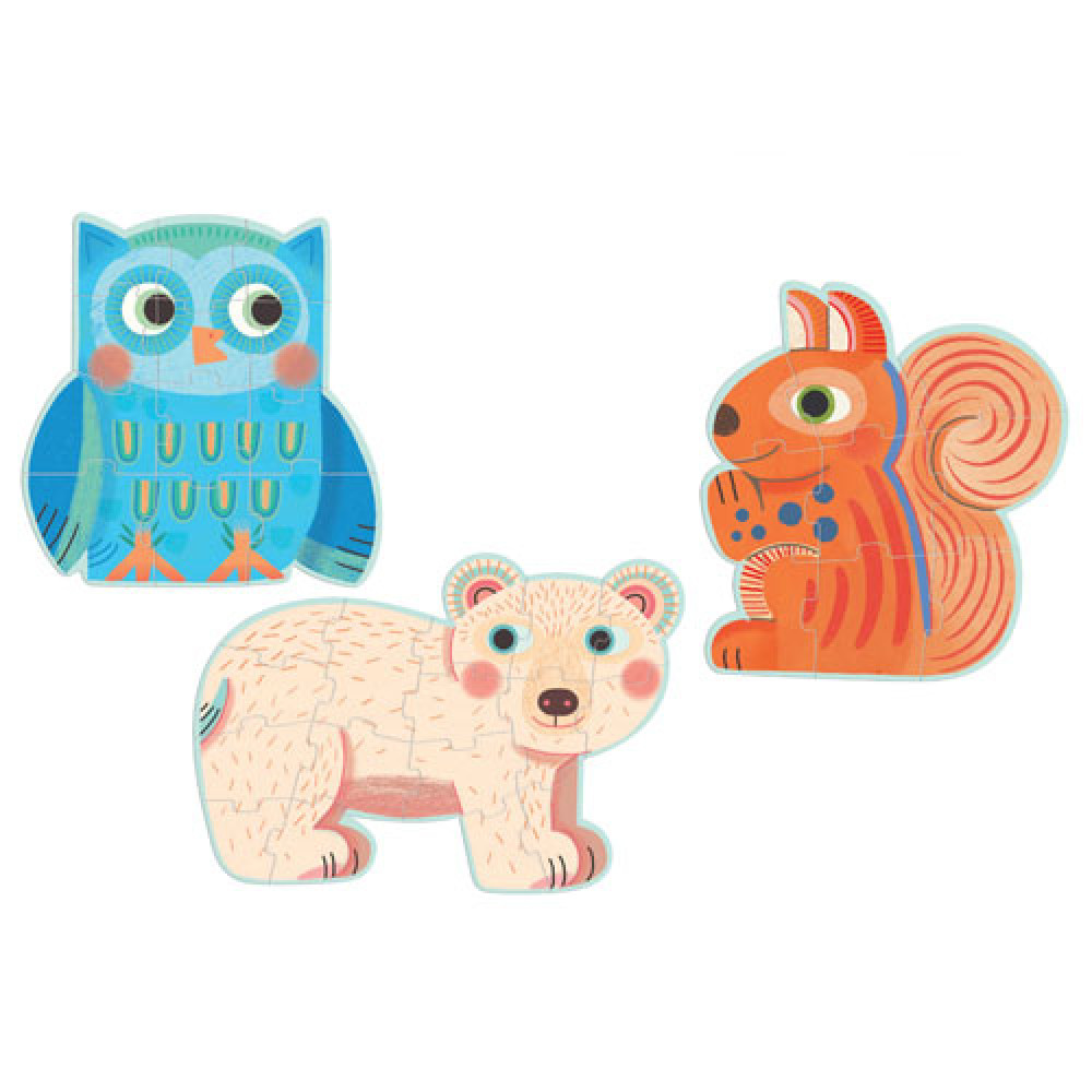 Djeco 3 πάζλ Το Δάσος