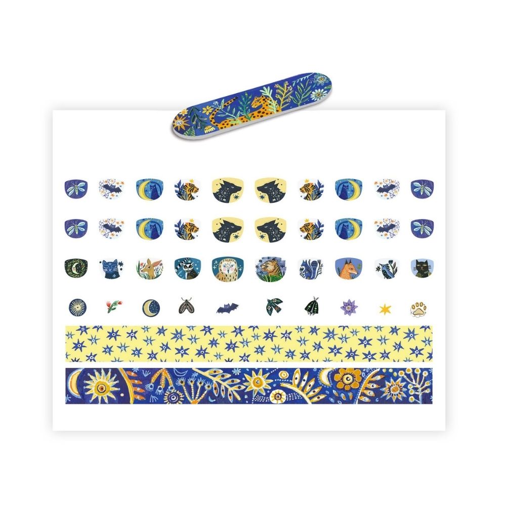 Djeco Aυτοκόλλητα Nυχιών που Φωσφορίζουν στο Σκοτάδι "Στο Φως του Φεγγαριού" 120τεμ.