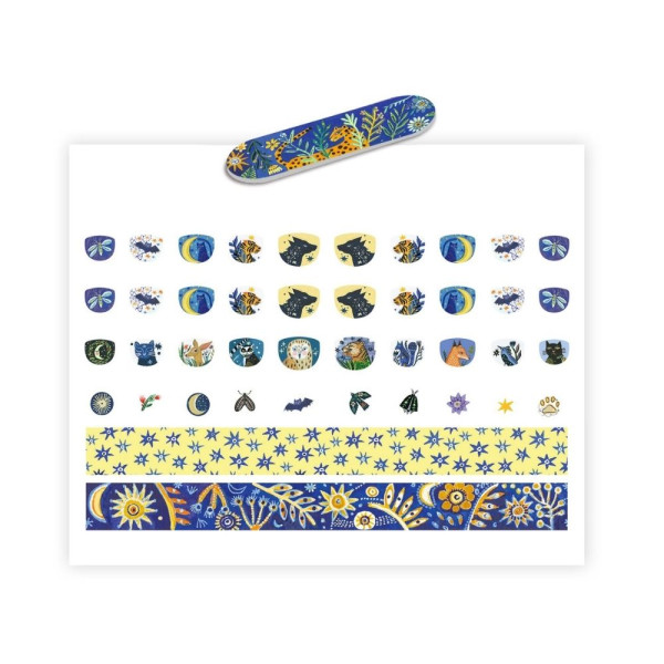 Djeco Aυτοκόλλητα Nυχιών που Φωσφορίζουν στο Σκοτάδι "Στο Φως του Φεγγαριού" 120τεμ.