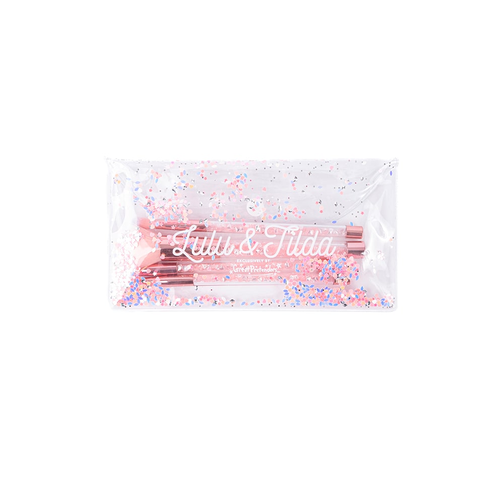 Great Pretenders Νεσεσέρ Διάφανο με Γκλίτερ και 4 Πινέλα Μακιγιάζ