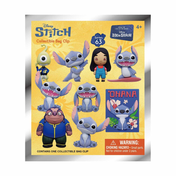Φιγούρα Μπρελόκ Monogram Disney: Lilo & Stitch Movie 3D Foam Bag Clip Series 63