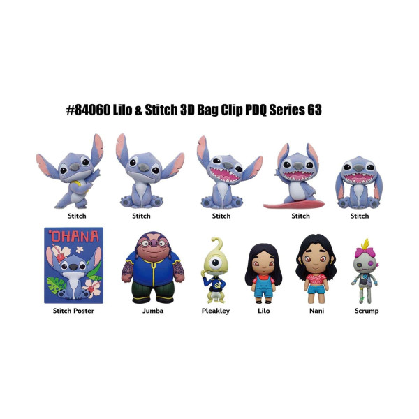 Φιγούρα Μπρελόκ Monogram Disney: Lilo & Stitch Movie 3D Foam Bag Clip Series 63