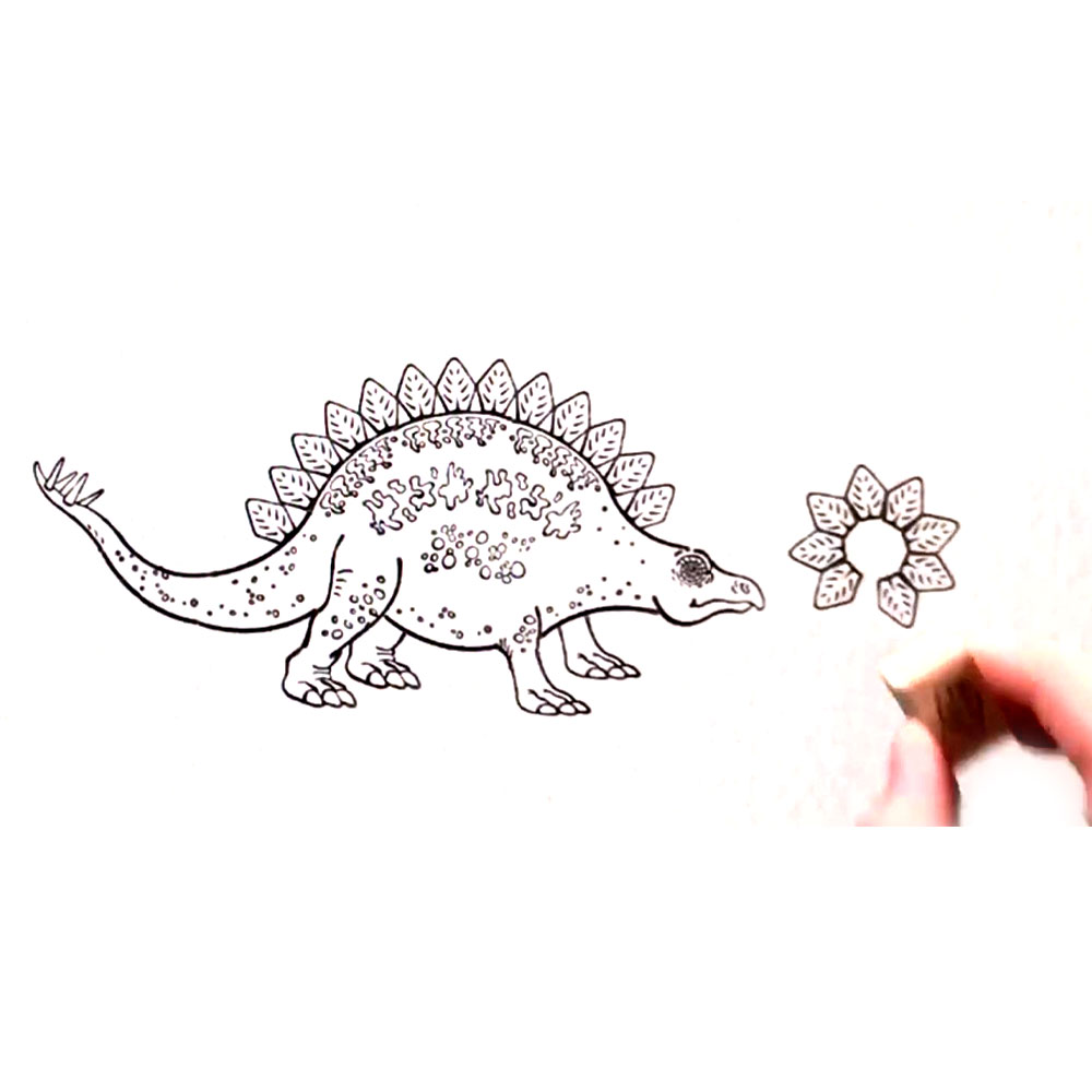 The Purple Cow Σετ Ξύλινες Στάμπες 35 τεμ. Δεινόσαυροι